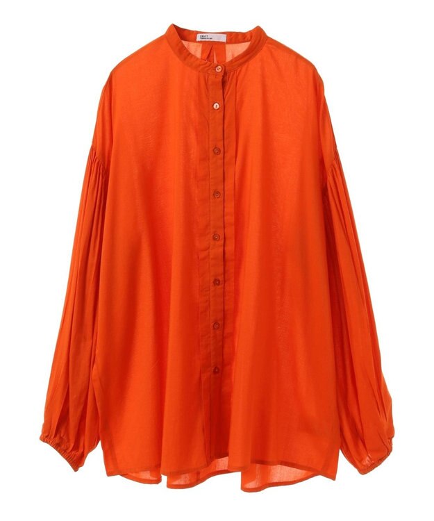 CRAFT STANDARD BOUTIQUE インド綿混パフスリーブシャツ Orange