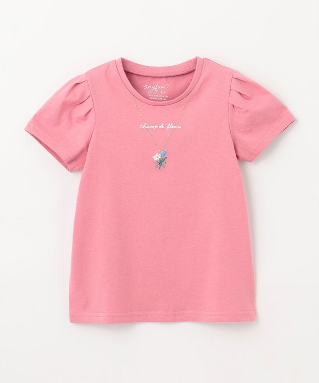ANY KIDS ネックレス Ｔシャツ ピンク