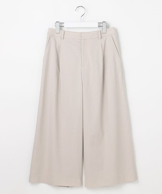 J.PRESS LADIES 【人気素材】セルロースリネンストレッチ クロップド パンツ 【WEB限定】ナチュラル系