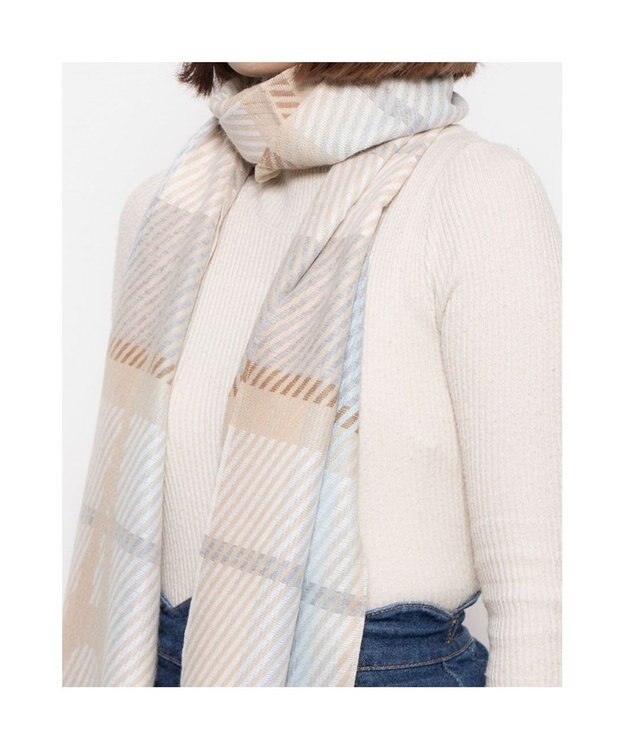 UNBILLION カシュネ cache nez / エッフェルチェックマフラー ベージュ