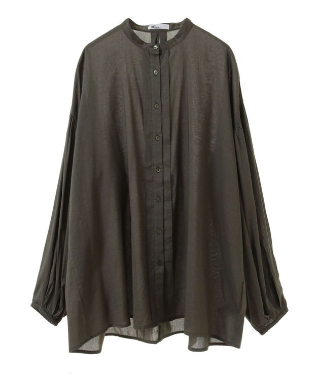 CRAFT STANDARD BOUTIQUE インド綿混パフスリーブシャツ Khaki