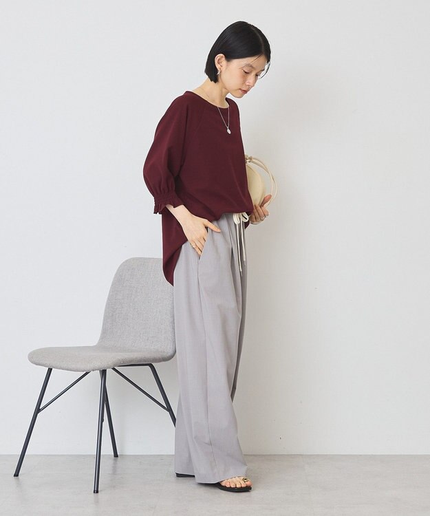AMERICAN HOLIC 【先行予約】【WEB限定】マルチ機能：袖ボリュームプルオーバー Bordeaux