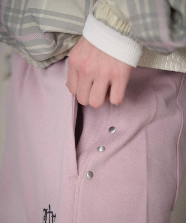 WEGO 【ユニセックス着用ITEM/ウエストゴム】ロゴスウェットパンツ ピンク