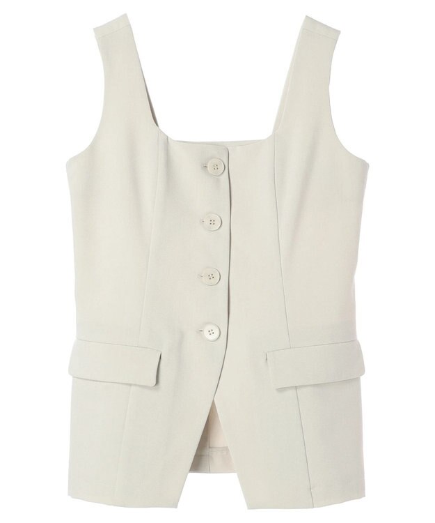 YECCA VECCA リネンライクビスチェベスト Light Beige
