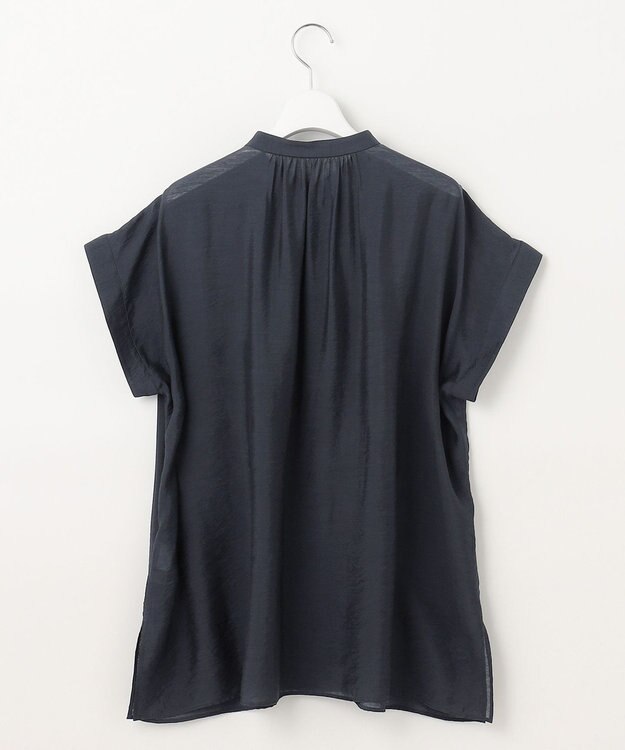 UNFILO 【撥水】ヴィンテージライク ブラウス ネイビー