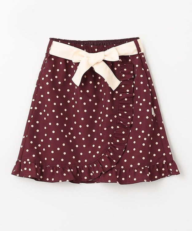 組曲 KIDS 【110-140㎝】Lady Dot スカート ワインレッド系5