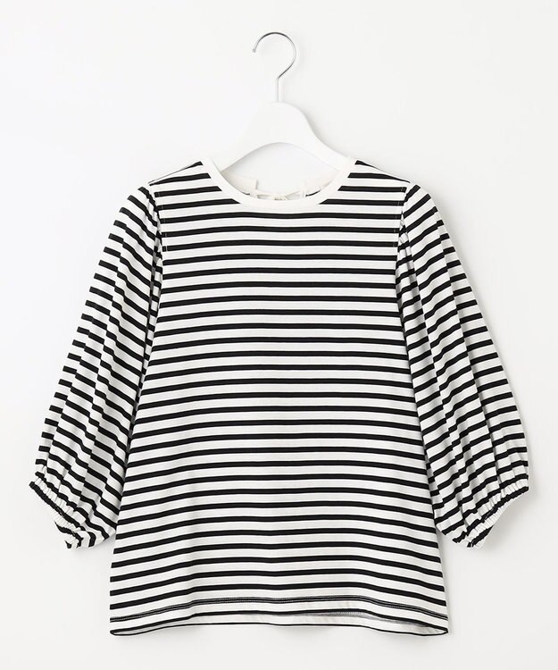 Feroux 【UVケア】バックリボンボリュームスリーブ Tシャツ ホワイト系1