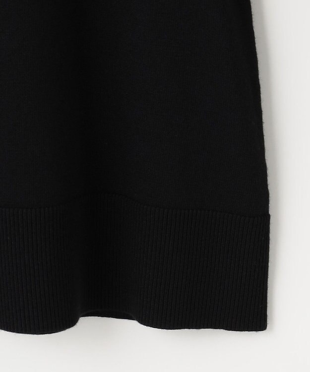 組曲 【WEB限定色あり】ELENA タートルネック ニット ブラック×オフ系1