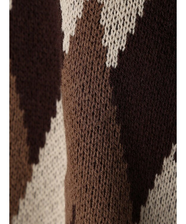 CRAFT STANDARD BOUTIQUE 【男女兼用】アーガイル柄カーディガン Dark Brown