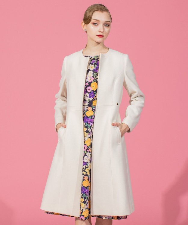 TOCCA MUSE ウールメルトンコート アイボリー系