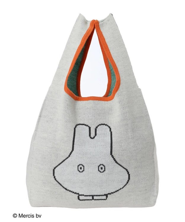 Green Parks ｍｉｆｆｙ／ジャガードニットバッグ White
