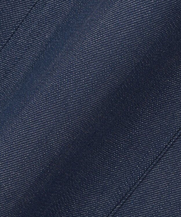 J.PRESS LADIES 【洗える】セルロースシャンブレー フレアー スカート ブルー系