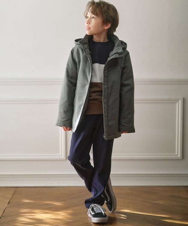 J.PRESS KIDS 【140-170cm】ライナー付き 3WAYコート グレー系