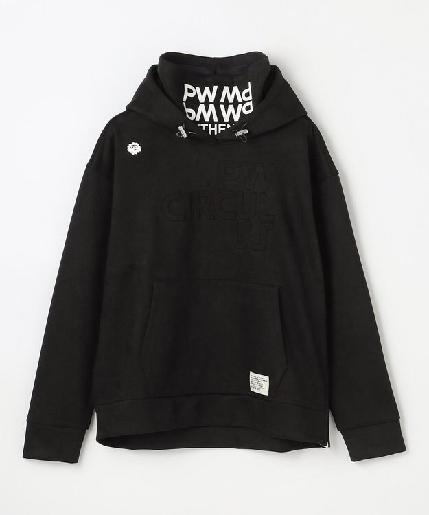 PW CIRCULUS 2025 NEW！【手洗い洗濯可】【WOMEN】スエードライク デタッチャブルフーディ ゴルフウェア レディース ブラック系