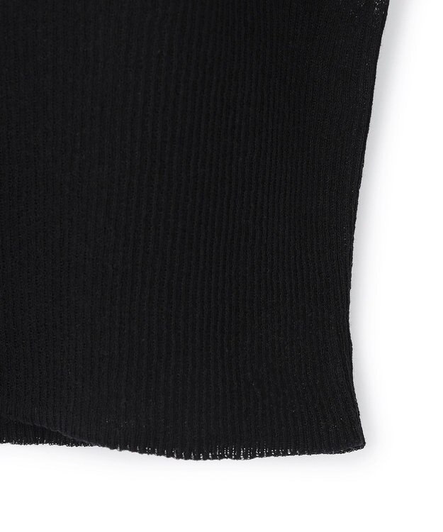 BEIGE， PYRRHOT / シアーコンビ リブカーディガン Black