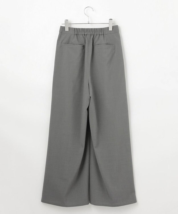 #Newans 【洗濯機可能/ストレッチ】ベリーワイドパンツ グレー