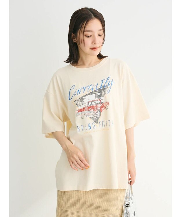 Green Parks ウ゛ィンテージカーロゴチュニック Light Beige