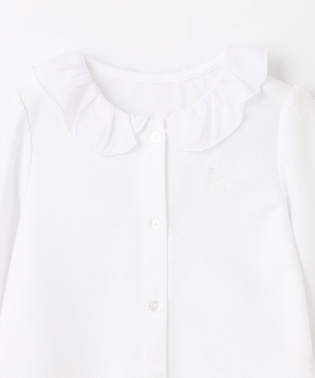 組曲 KIDS 【110-140㎝】シフォンカラー ブラウス オフホワイト系