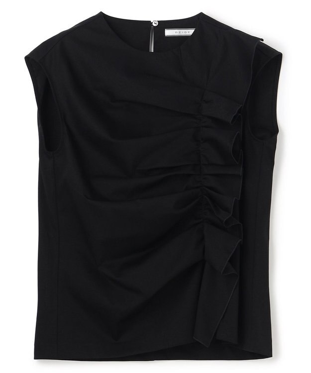 BEIGE， AFGHA / コットンドレープ スムーストップス Black