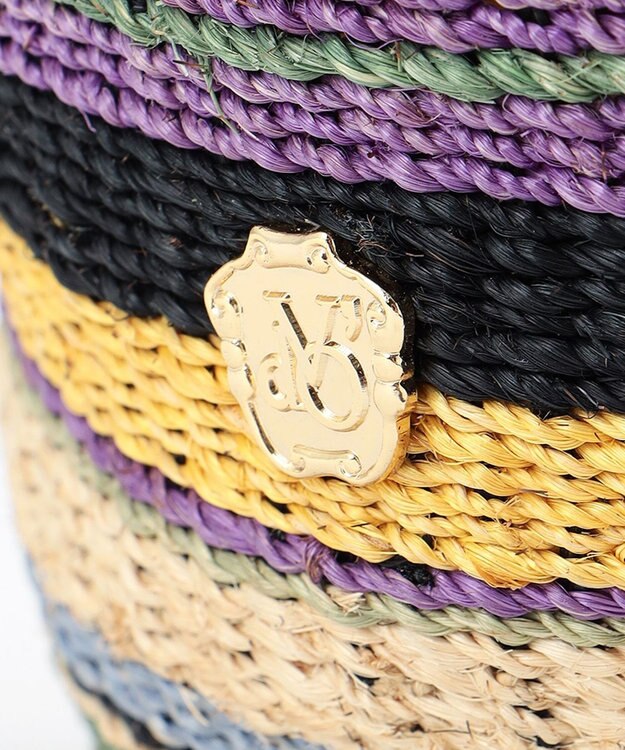 ONWARD CROSSET SELECT 【VIOLAd’ORO】MIRO アバカカラーボーダーバッグ S purple×yellow