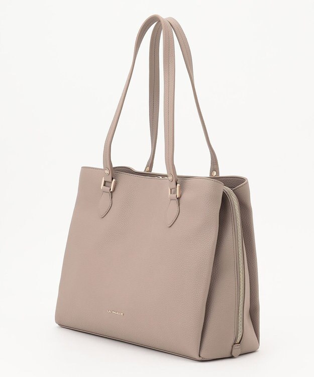 LA BAGAGERIE ベーシック　フェイクレザートート グレージュ