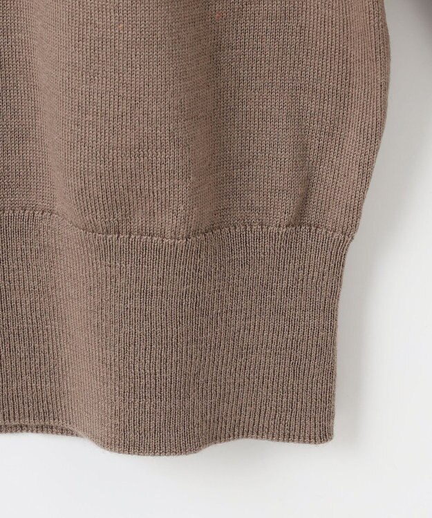 J.PRESS LADIES L 【洗える】トリムツイン ニット モカ系