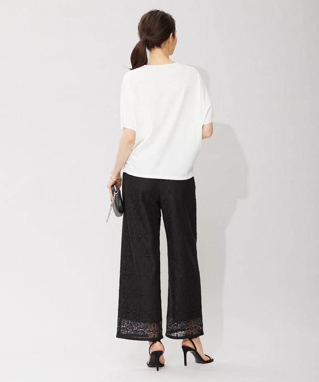 ICB L 【洗える】VIS/NYハイゲージ Vネックプルオーバー オフホワイト系