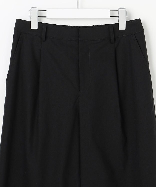 J.PRESS LADIES 【人気素材】セルロースリネンストレッチ クロップド パンツ ブラック系