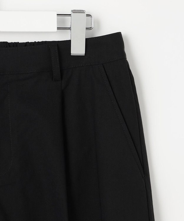 J.PRESS LADIES 【人気素材】セルロースリネンストレッチ クロップド パンツ ブラック系