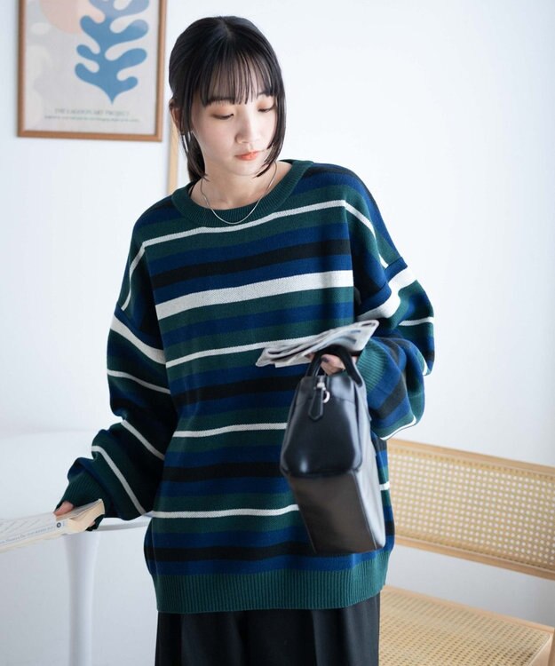 WEGO ルーズフィット総柄プルオーバー 柄3