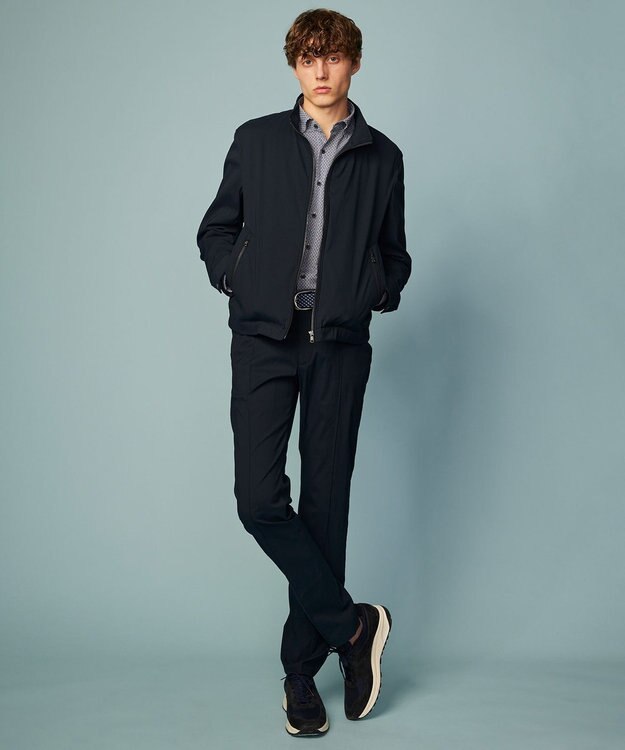 JOSEPH ABBOUD 【ウエストも伸びる！/ポケッタブル/ハイパワーストレッチ/Eco撥水】アクティブレジャーパンツ ダルブルー系