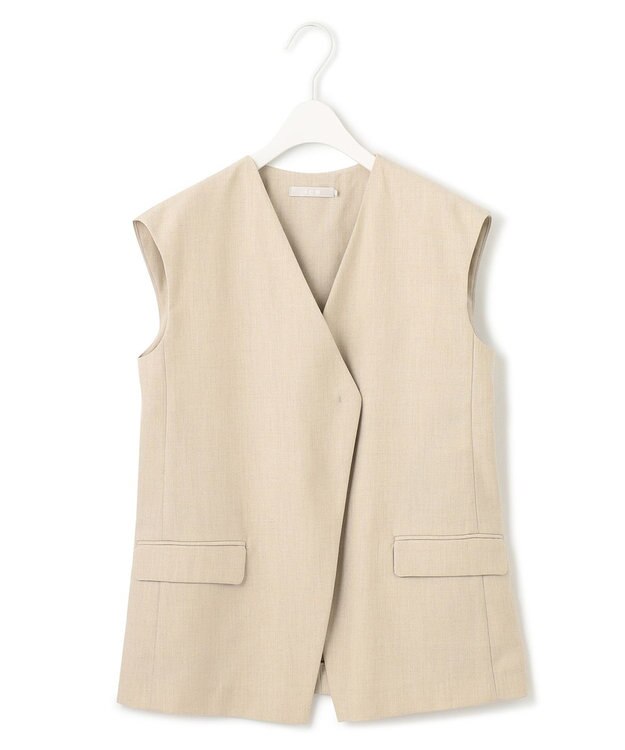 ICB 【接触冷感・速乾・洗える】T.R.Liプレーンウィーブ ジレ フラックス系