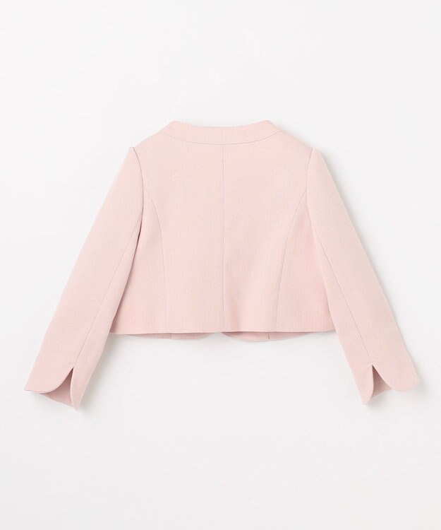 組曲 KIDS  【110-140㎝】 チェックワンピース＆ドビージャケットセット ピンク