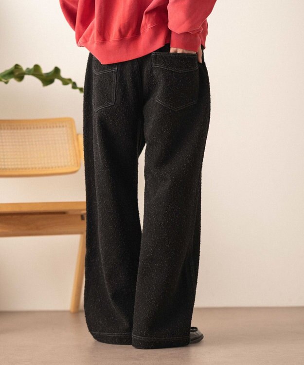 WEGO ネップデニムバギーパンツ デニムブラック