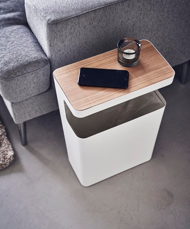 tower 天板付きトラッシュカン リン 角型 ナチュラル ナチュラル