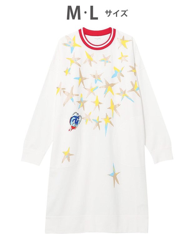 tsumori chisato SLEEP ツモリチサト チュニック 長袖 ルームウエア ミニ裏毛素材 レディース UNX565 /ワコール アイボリー