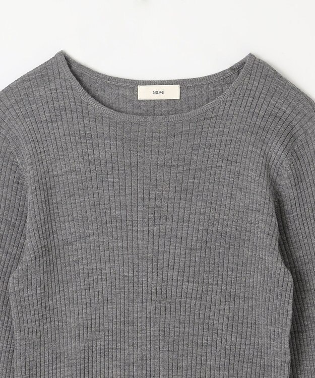 NAVE 【Nave】リュクスウール クルーネックニット ライトグレー系