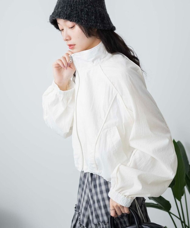 WEGO ナイロントラックブルゾン ホワイト