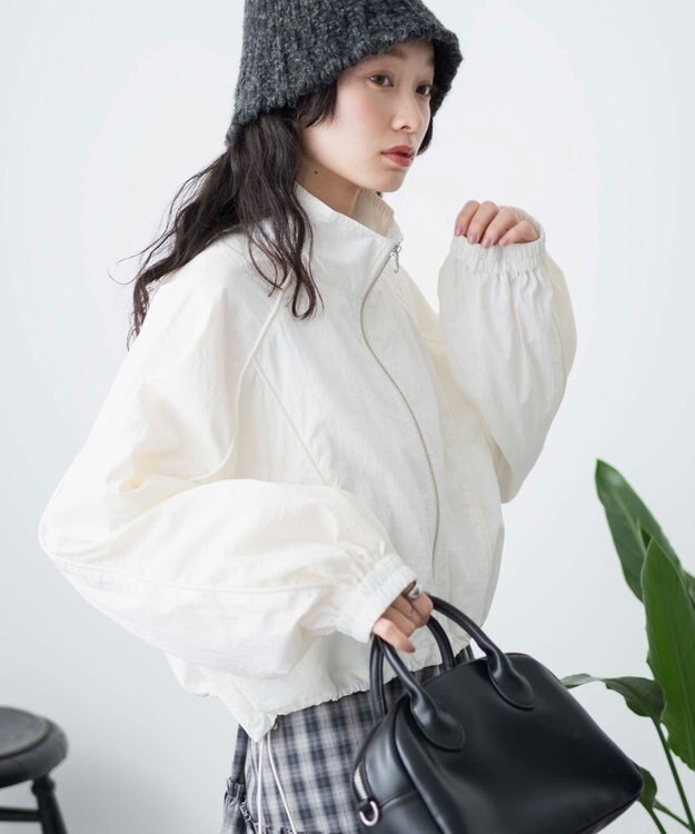 WEGO ナイロントラックブルゾン ホワイト