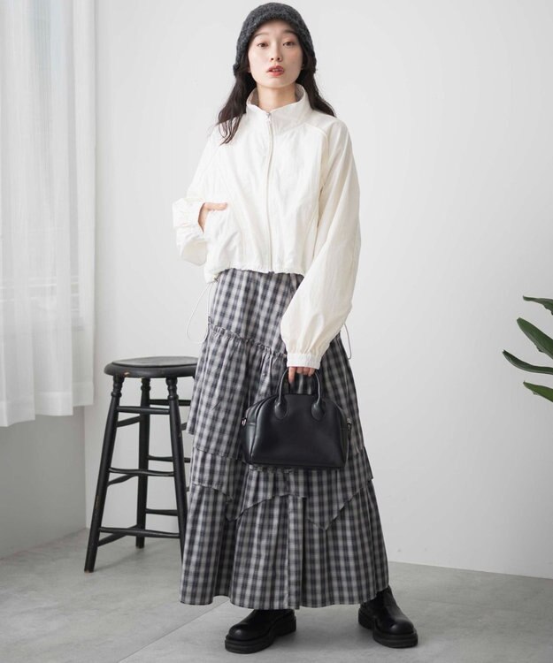 WEGO ナイロントラックブルゾン ホワイト