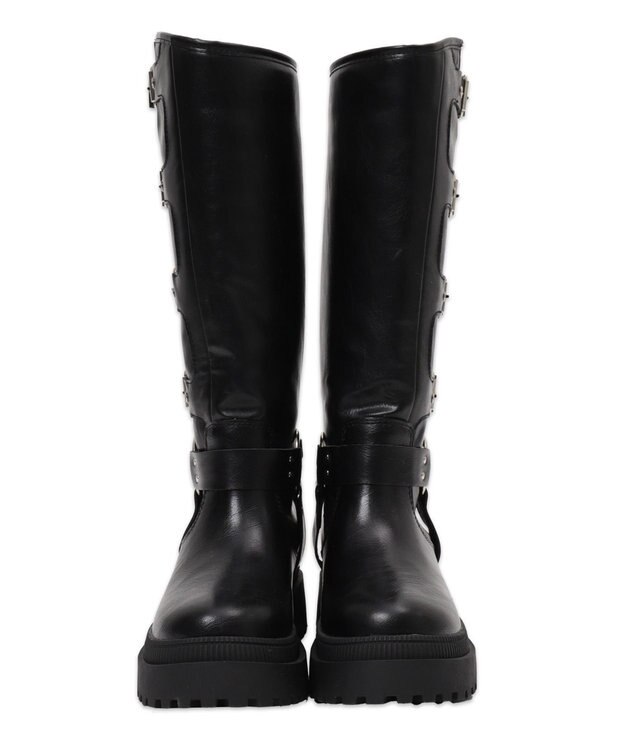 WEGO ハトメベルトロングブーツ ブラック