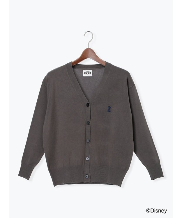 Te chichi 【Disney】101/刺繍Vネックカーディガン グレー