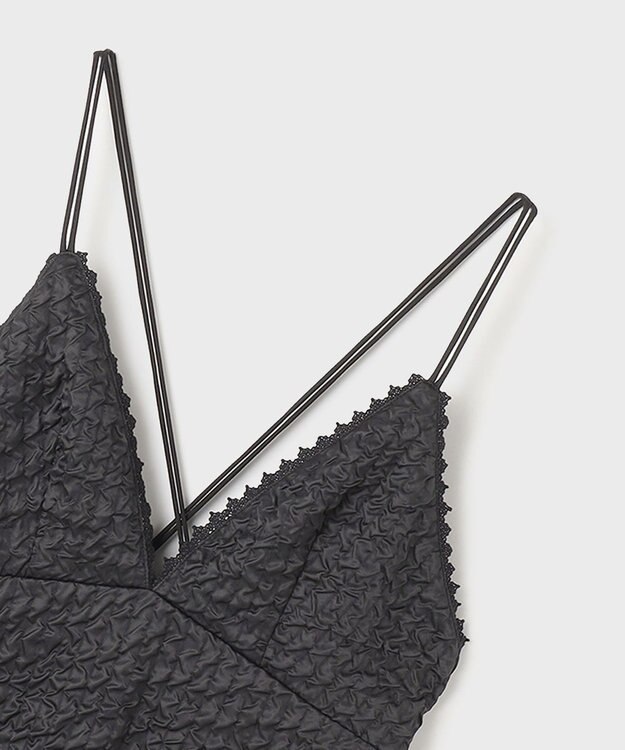 GRACE CONTINENTAL エンボスキャミワンピース ブラック