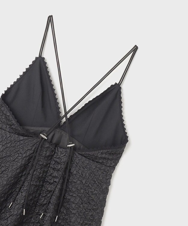 GRACE CONTINENTAL エンボスキャミワンピース ブラック