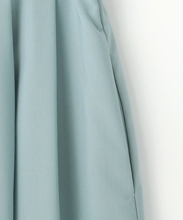 自由区 【洗える】ストレッチライトツイル スカート ライトブルー