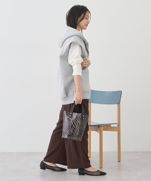 AMERICAN HOLIC ポンチZIPフーディーベスト Ivory