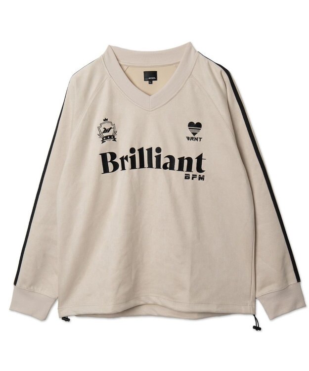 WEGO 【ユニセックス着用ITEM】フェイクスウェードグラフィックプルオーバー ホワイトアイボリー