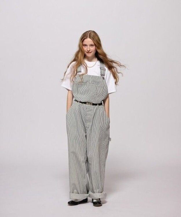 LENO OVERALLS オーバーオール WHITE STRIPE