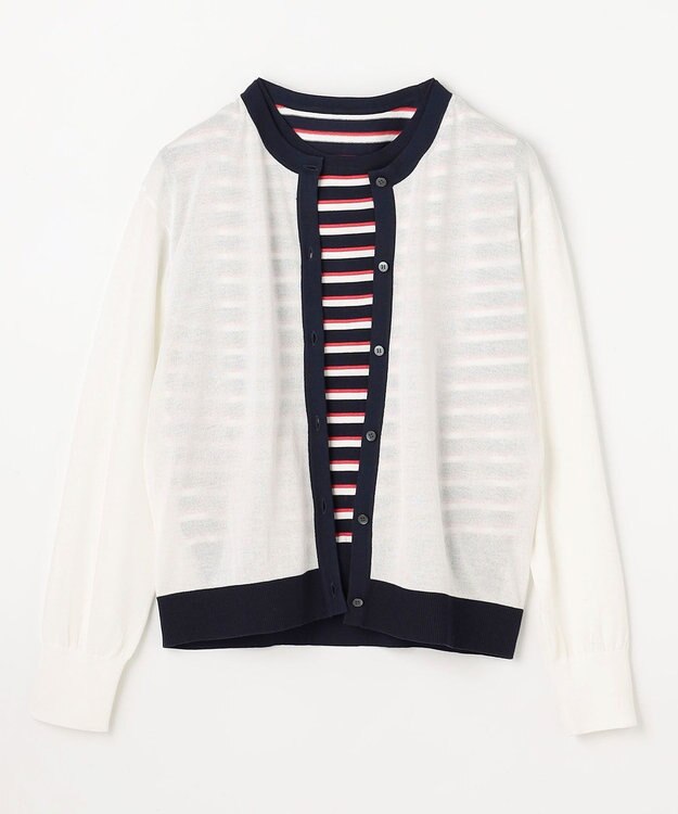 ANY ツインニットセット（ノースリーブニット＋カーディガン） エクリュ