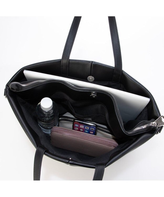 UNBILLION カシュカシュ cachecache / 収納ポケット付2wayソフトトート ブラック